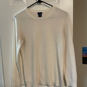 White acrylic sweater